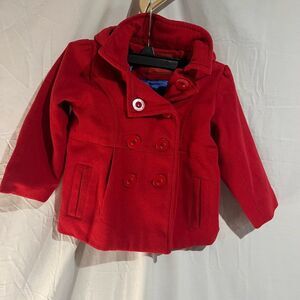 IZOD 3t girls red polyester/wool coat